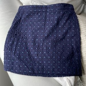 J. Crew Navy Eyelet Skit